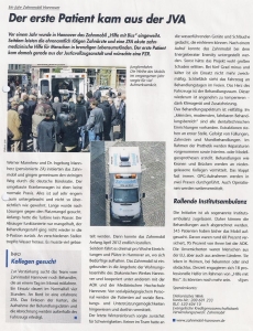 Beitrag Zahnärztliche Mitteilungen: Der erste Patient kam aus der JVA