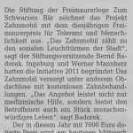 Pressemitteilung der HAZ zum Freimaurer Preis