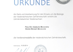 ZKN Urkunde Zahnmobil Hannover